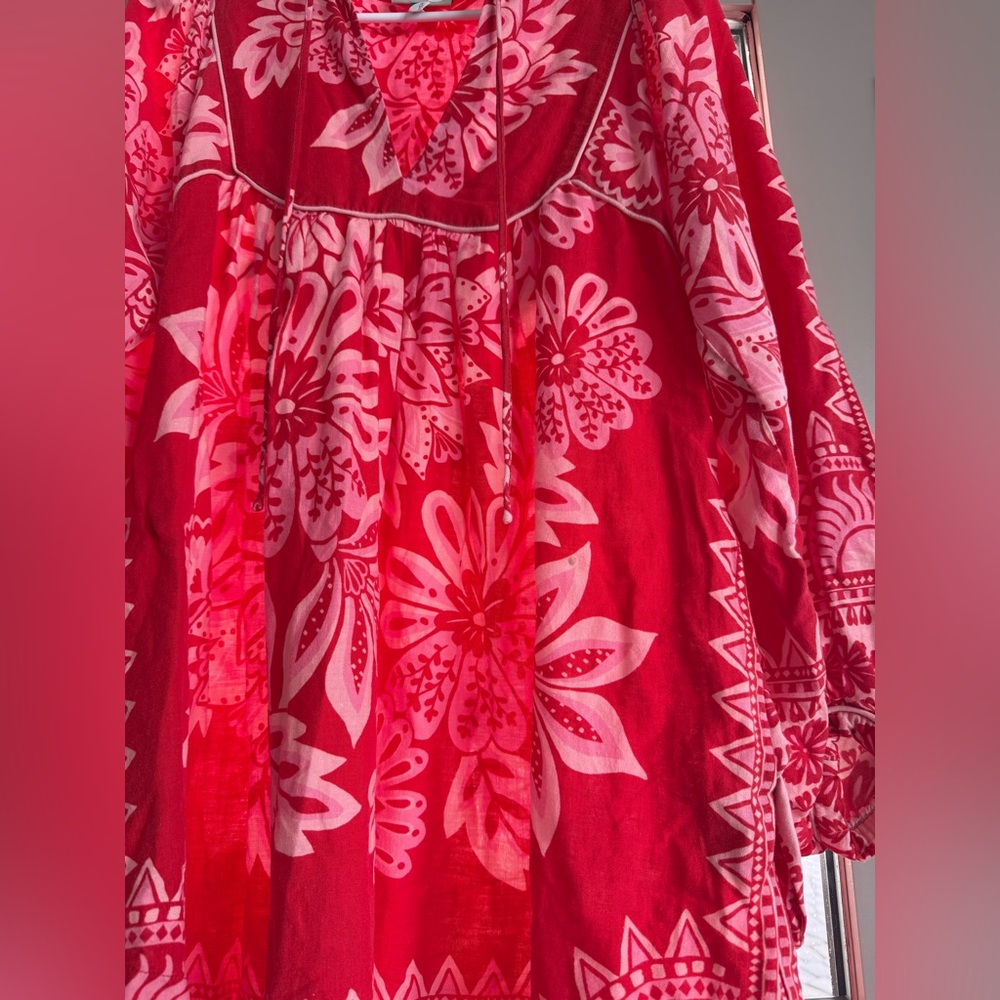 Farm Rio Flora Tapestry Long Sleeve Mini Dress - Picture 7 of 7